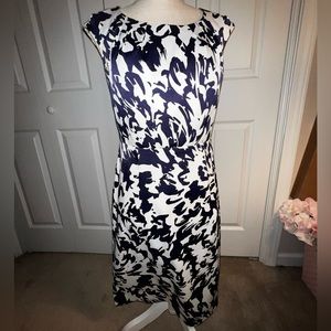 AB Studio B&W Print Dress. Size 4.
